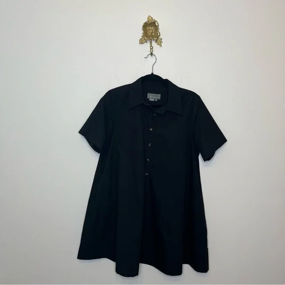 the pollie short sleeve swing tunic mini dress Pollie Short-Sleeve Swing Tunic Mini Dress